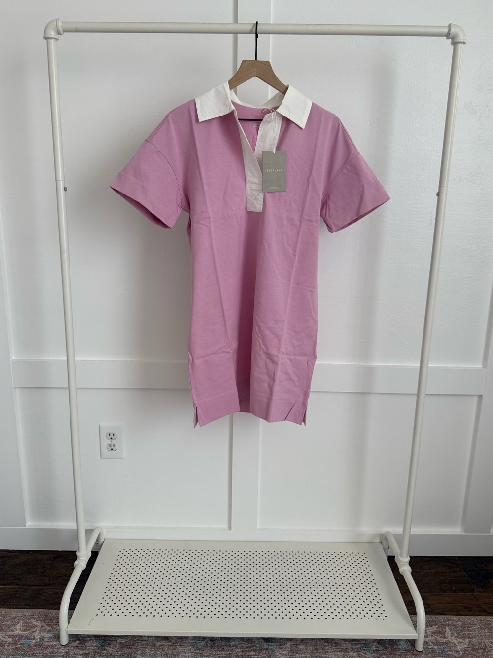 Everlane Pink Short Sleeve Shirt Dress